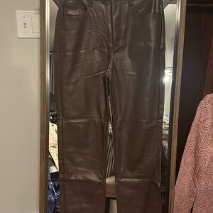 LOFT Chocolate Leather Trousers